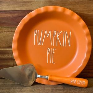 🥧 “Pumpkin pie” pie pan with “whip cream” pie spatula🥧